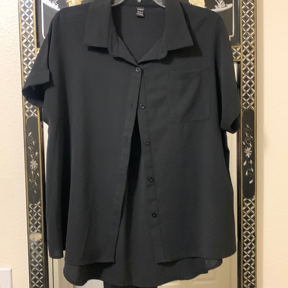 Women’s button down black blouse